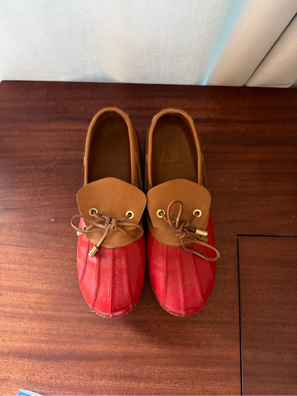 Tory Burch Red Wellie Boot Loafer